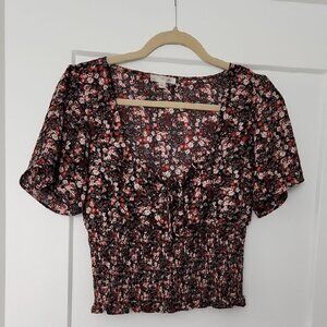 Floral Smocked Women's Top